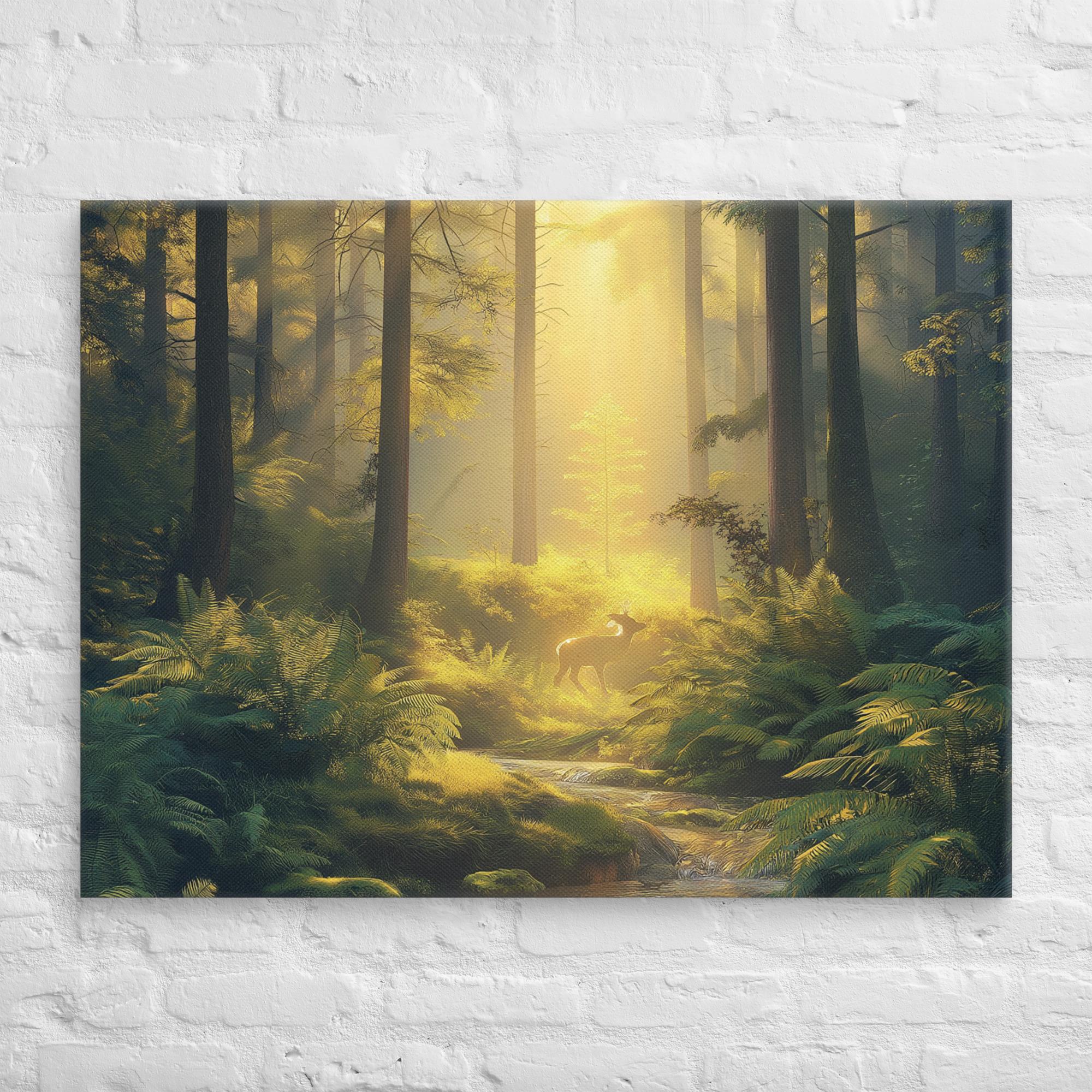 Golden Serenity, A Forest at Dawn Canvas 31