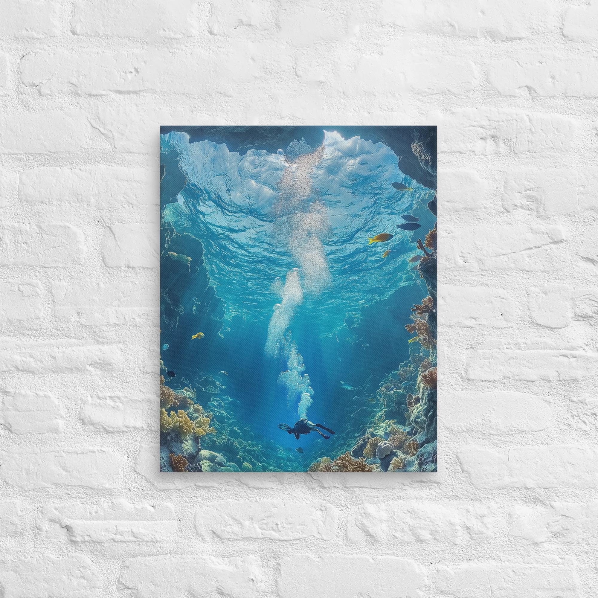 Exploring the Blue Abyss Canvas 44