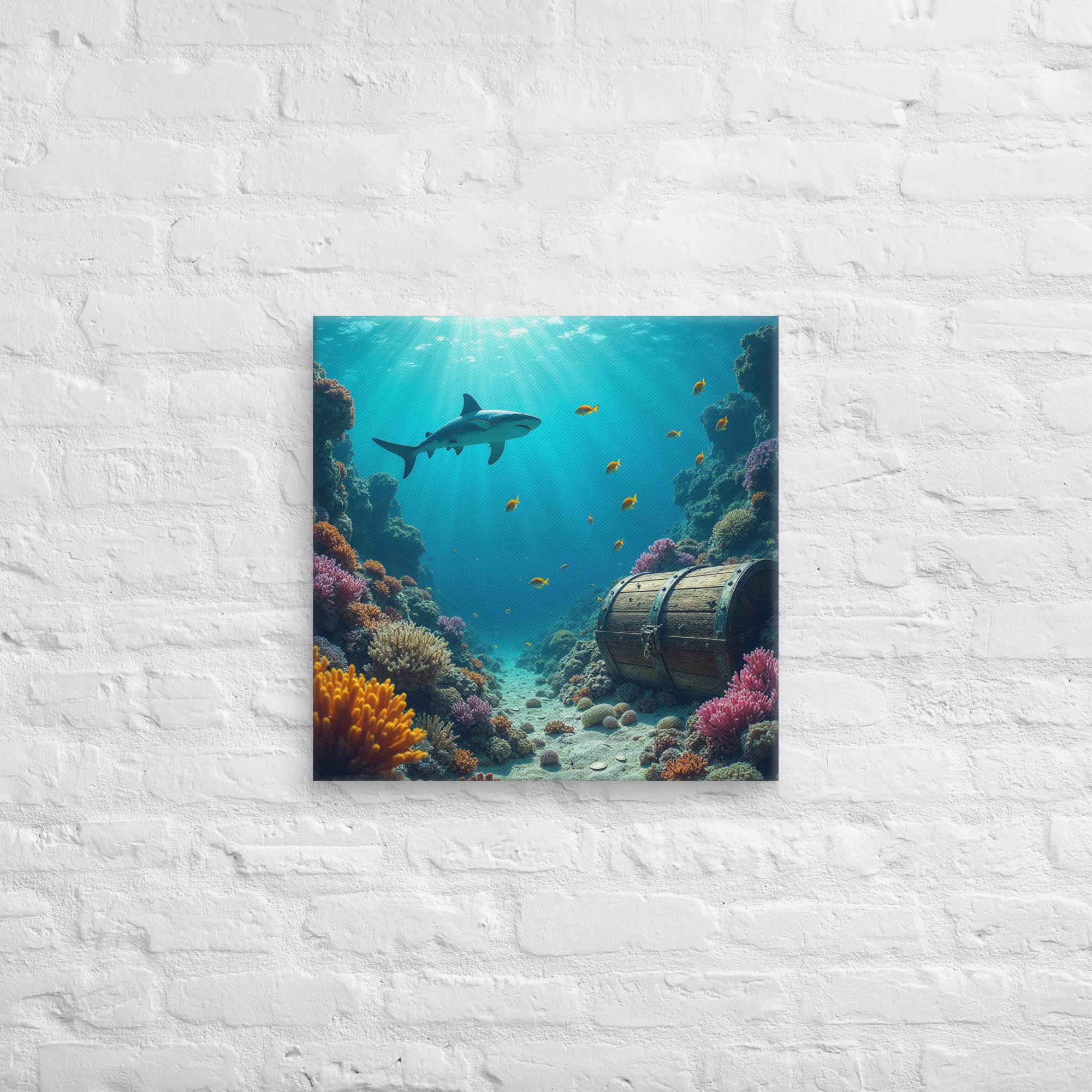 Ultimate Dive Adventure Canvas Print – Shark & Treasure Dive 14