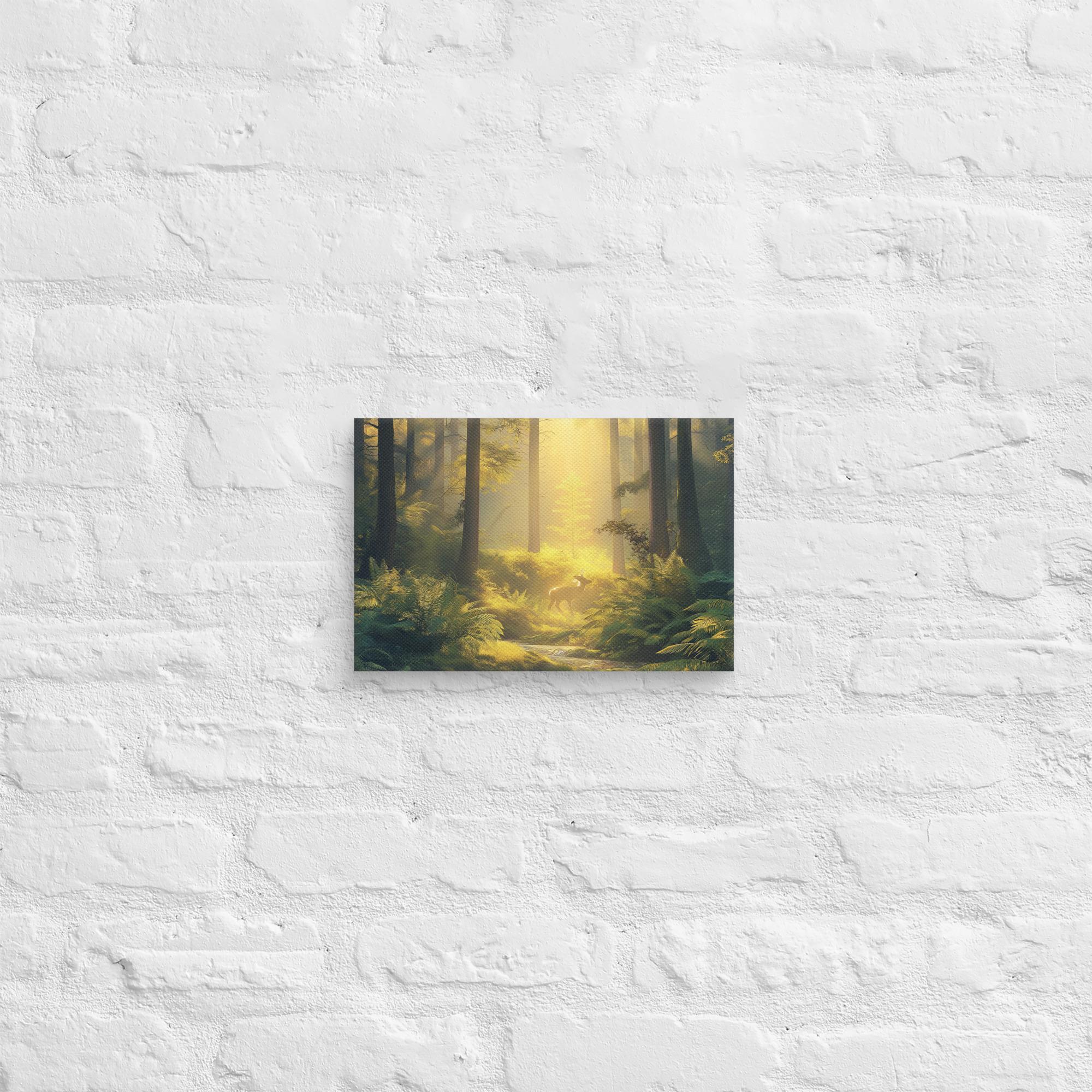 Golden Serenity, A Forest at Dawn Canvas 38
