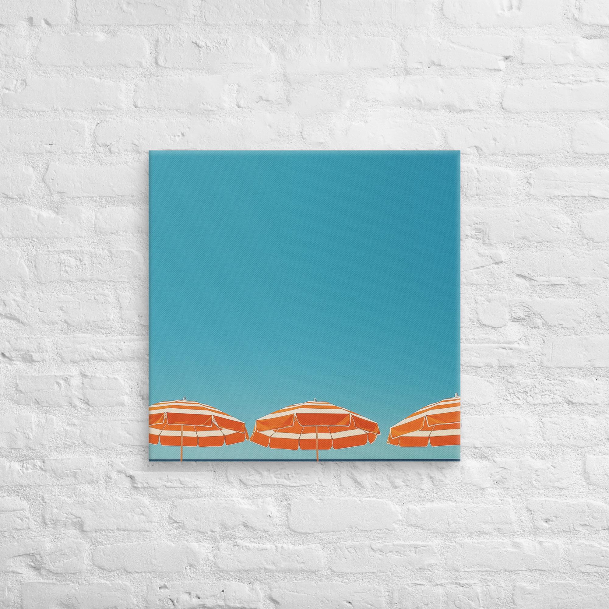 A Day at the Beach, Orange, Canvas Print 7