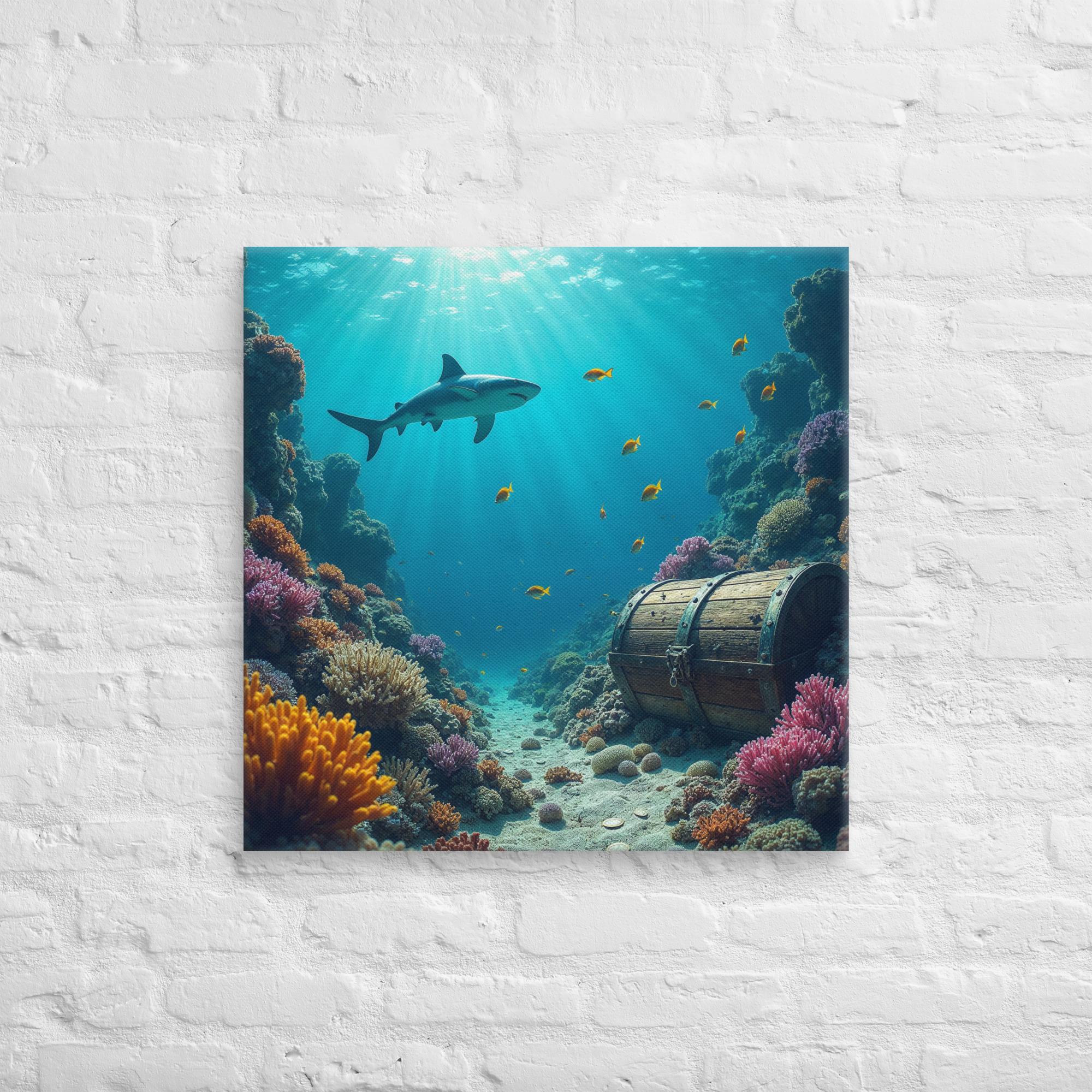 Ultimate Dive Adventure Canvas Print – Shark & Treasure Dive 24