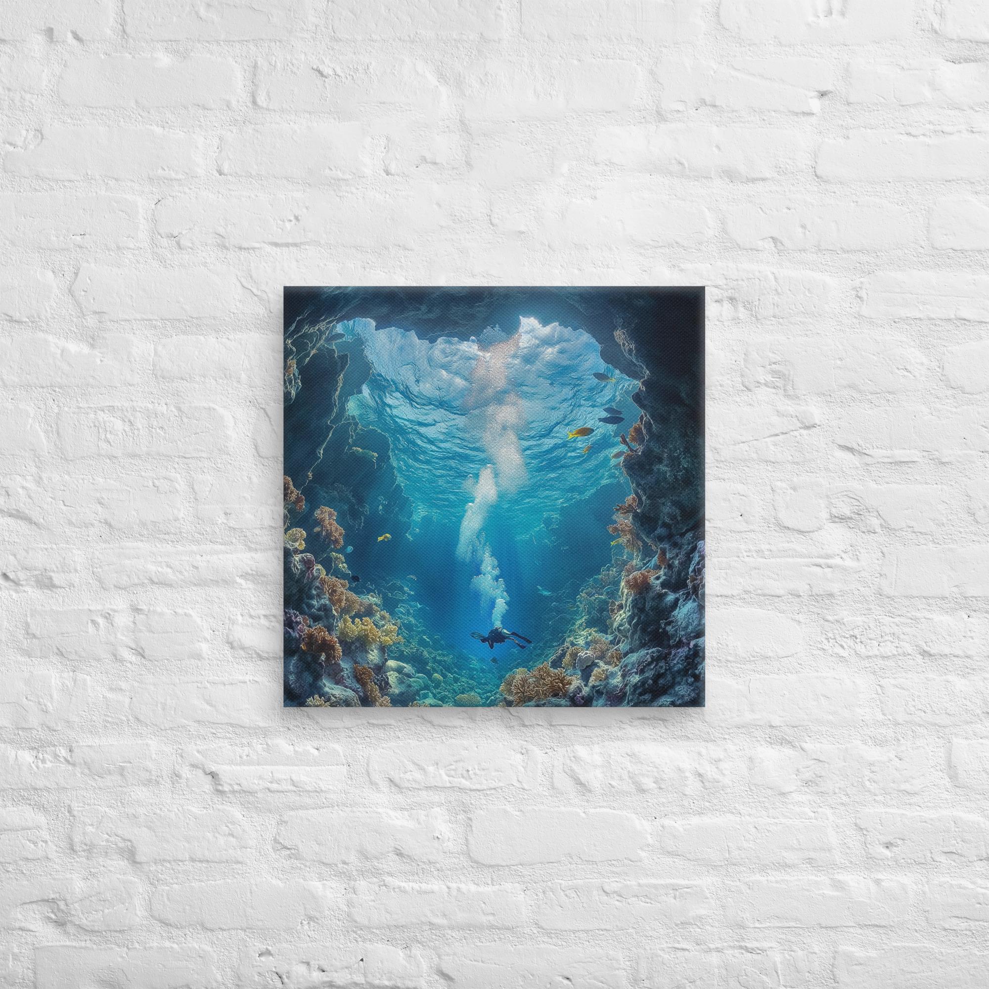 Exploring the Blue Abyss Canvas 15