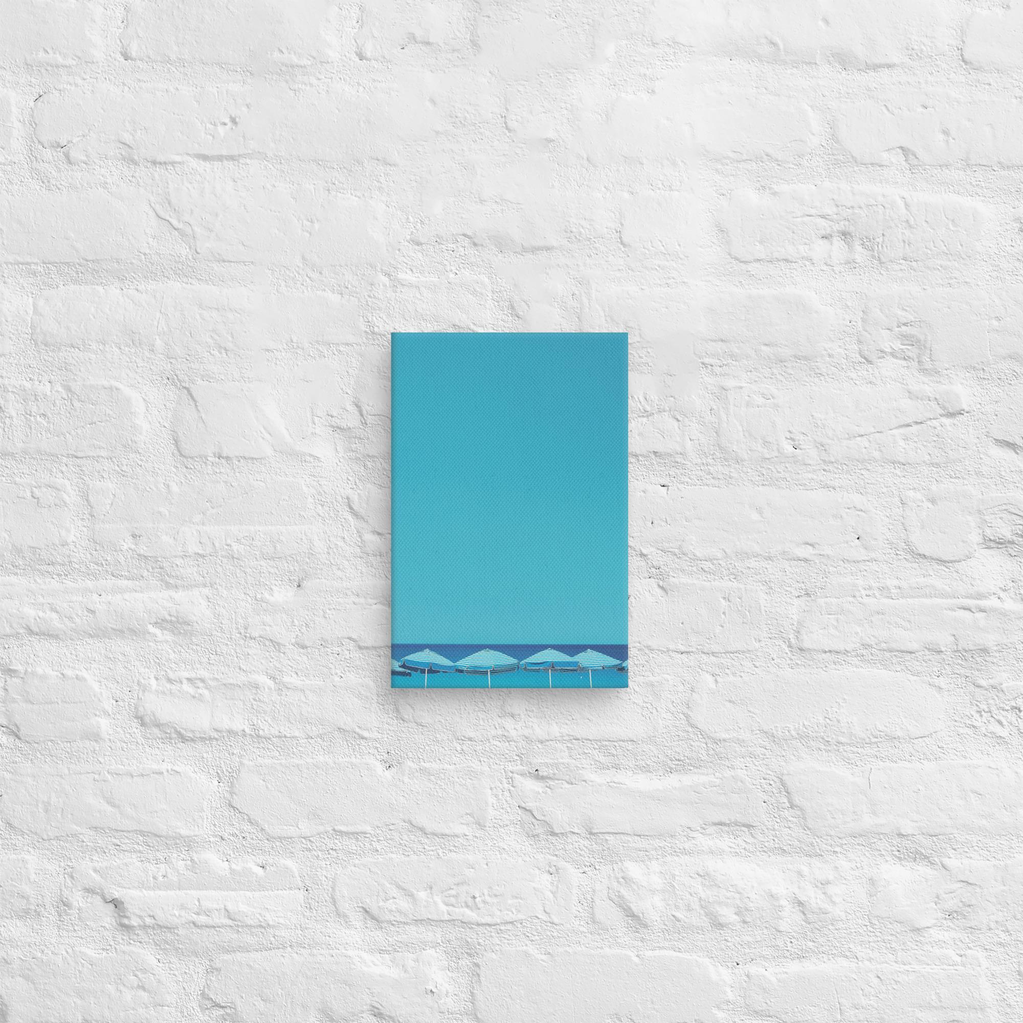 A Day at the Beach, Blue, Canvas Print 38