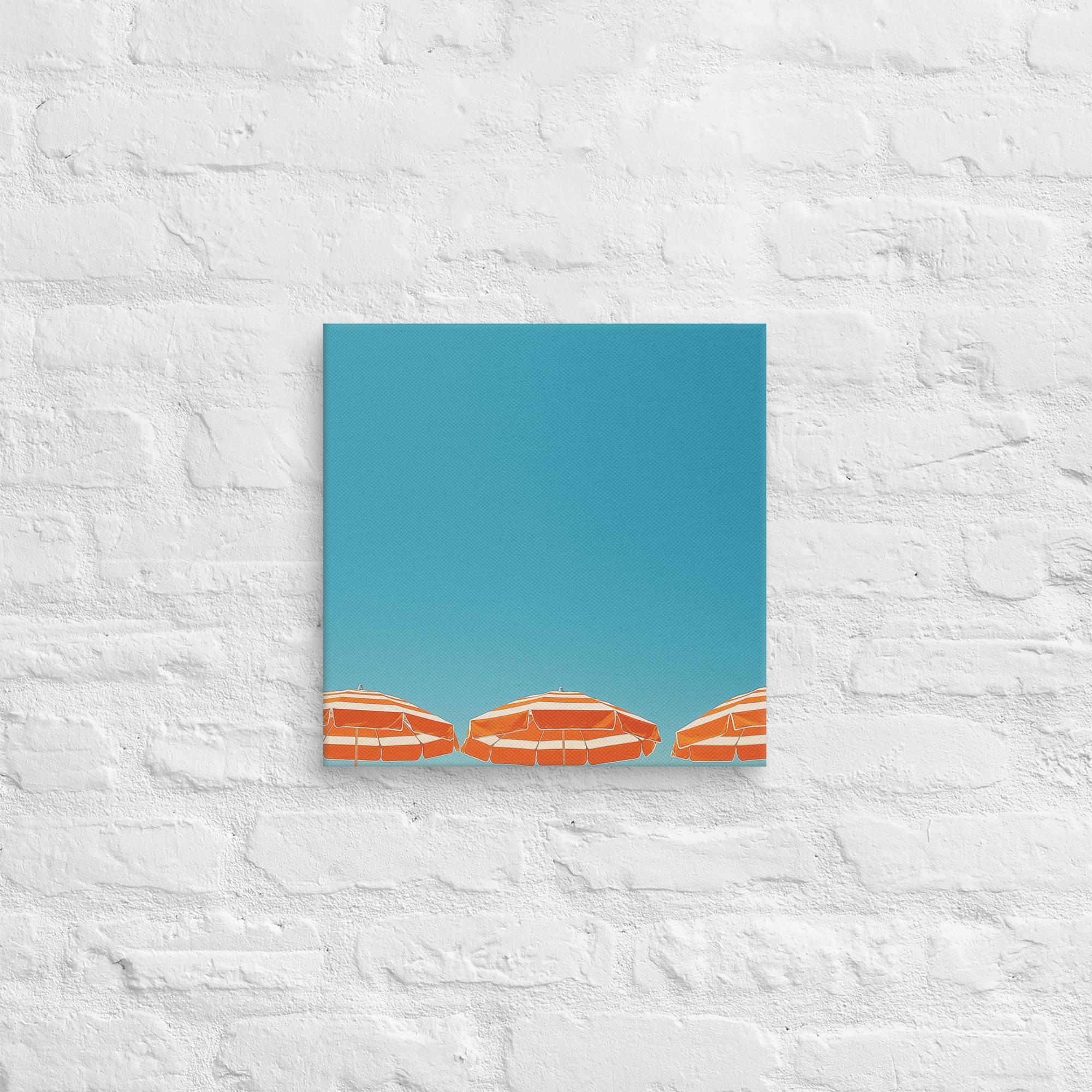 A Day at the Beach, Orange, Canvas Print 10