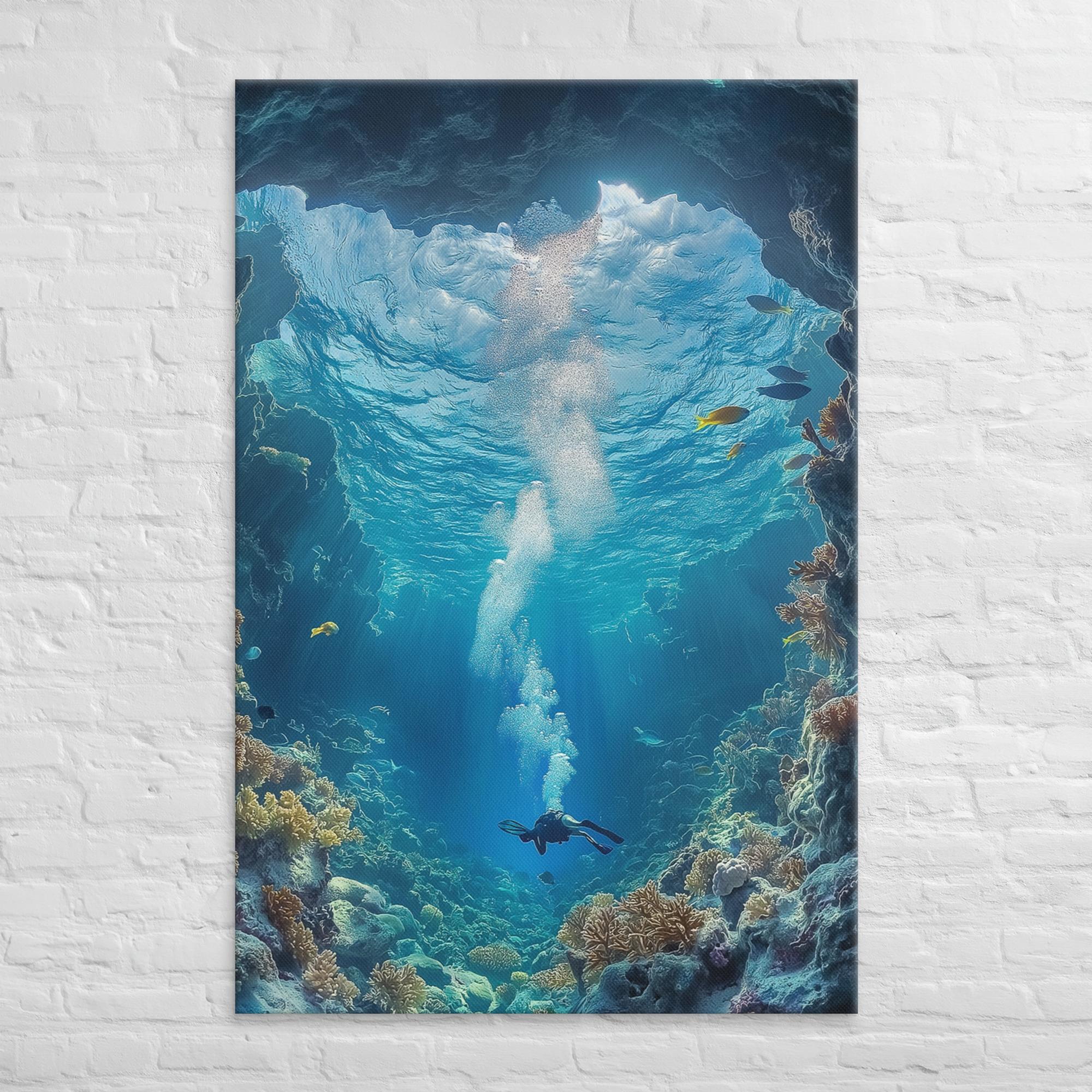 Exploring the Blue Abyss Canvas 2
