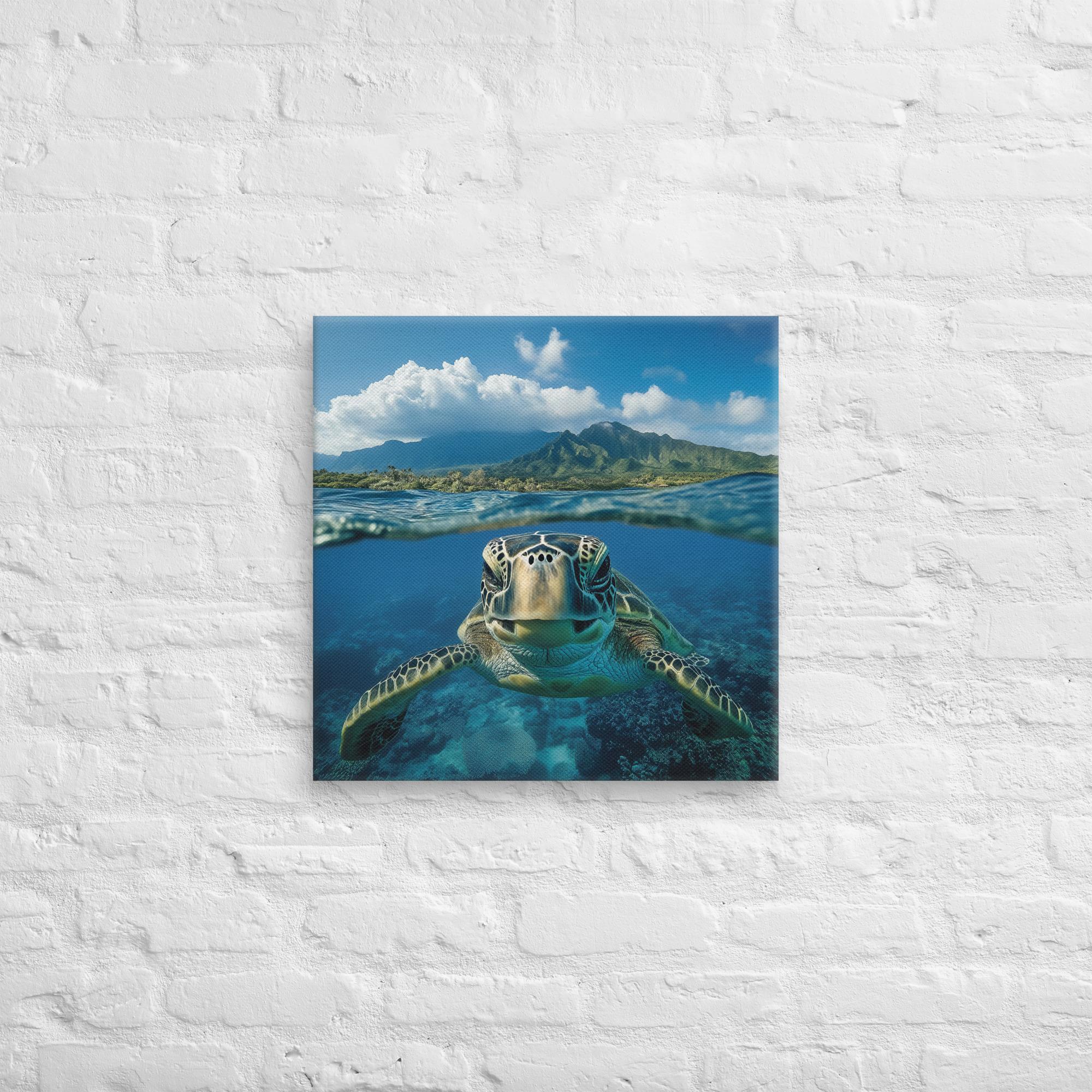 Aloha Serenity Sea Turtle Canvas 15