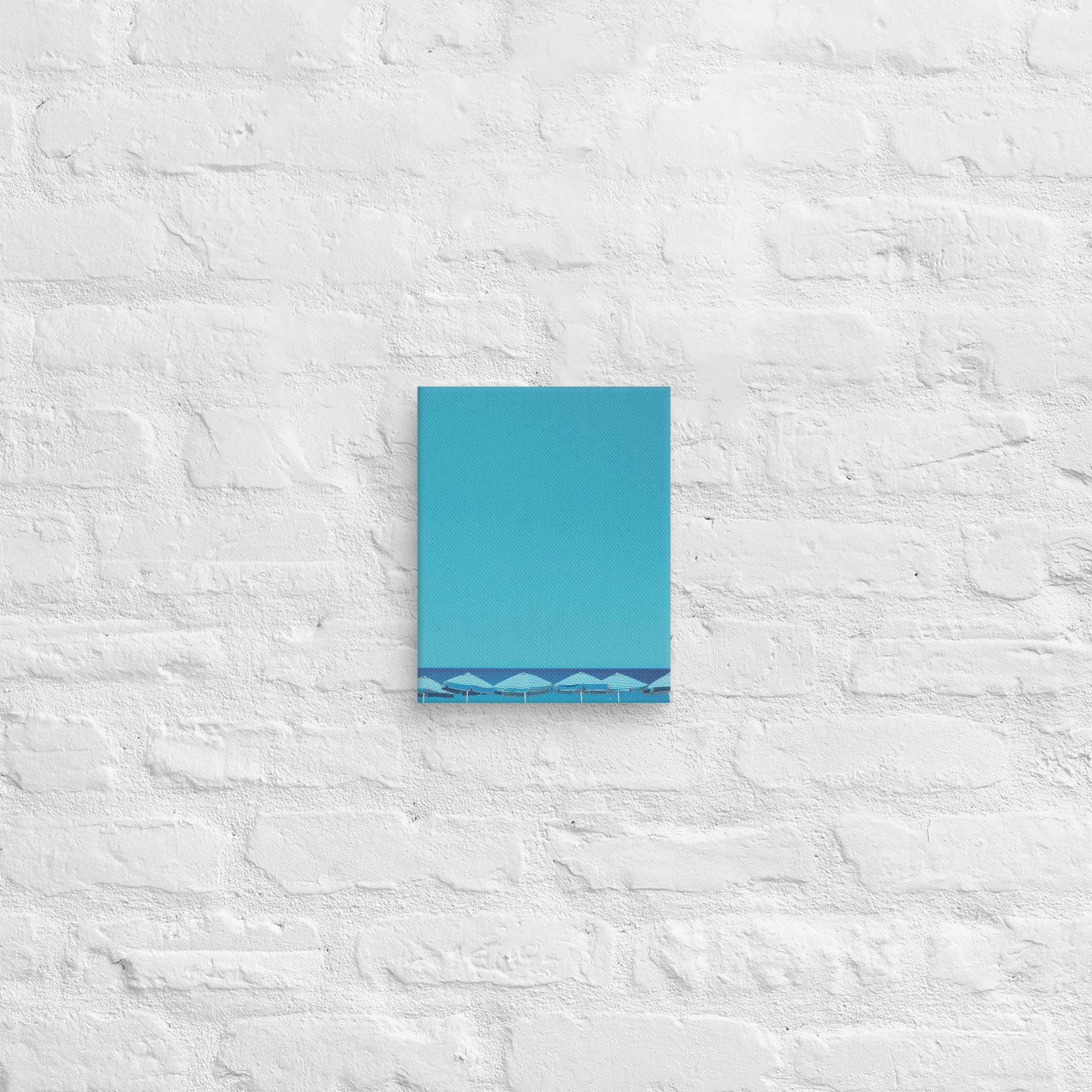 A Day at the Beach, Blue, Canvas Print 37