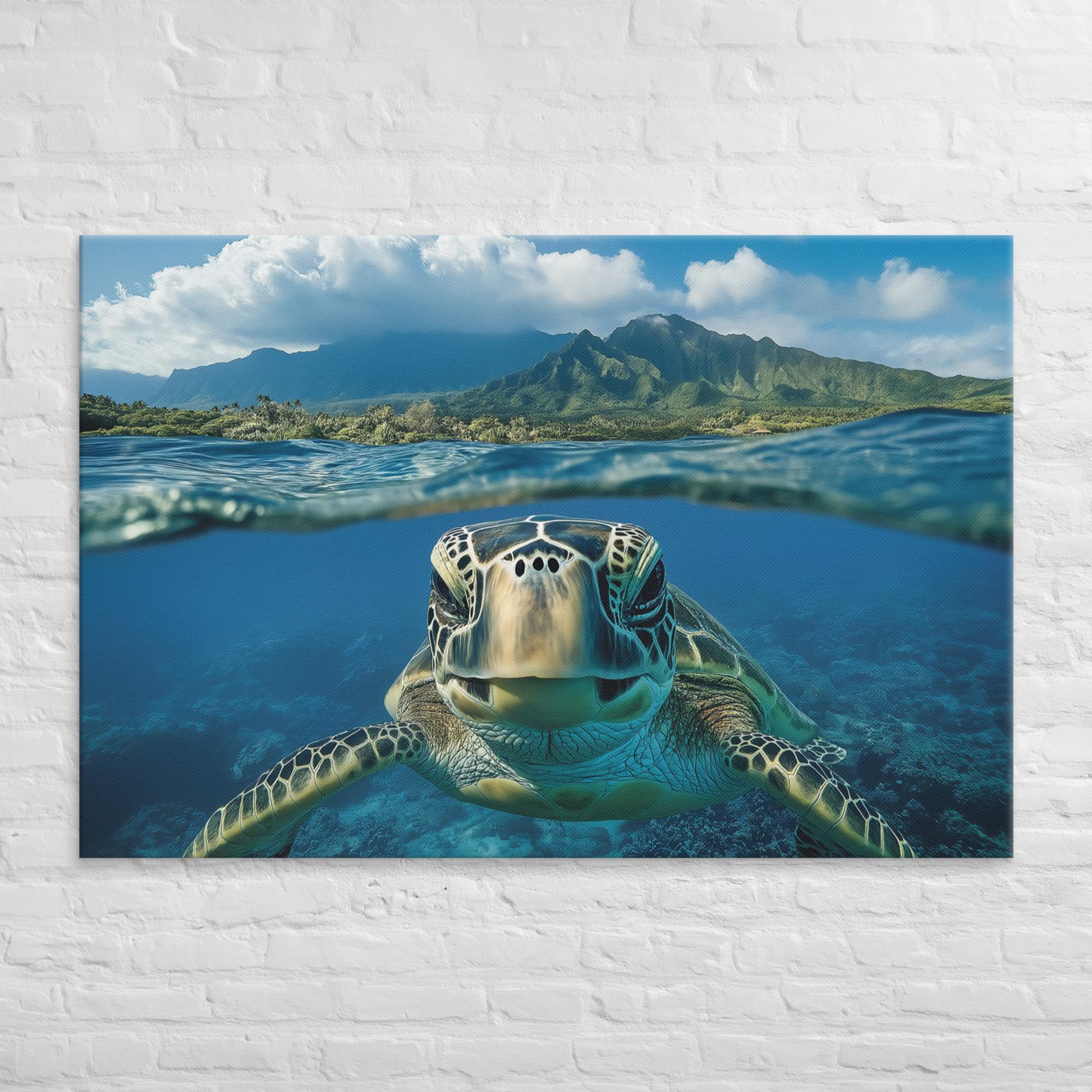 Aloha Serenity Sea Turtle Canvas 2
