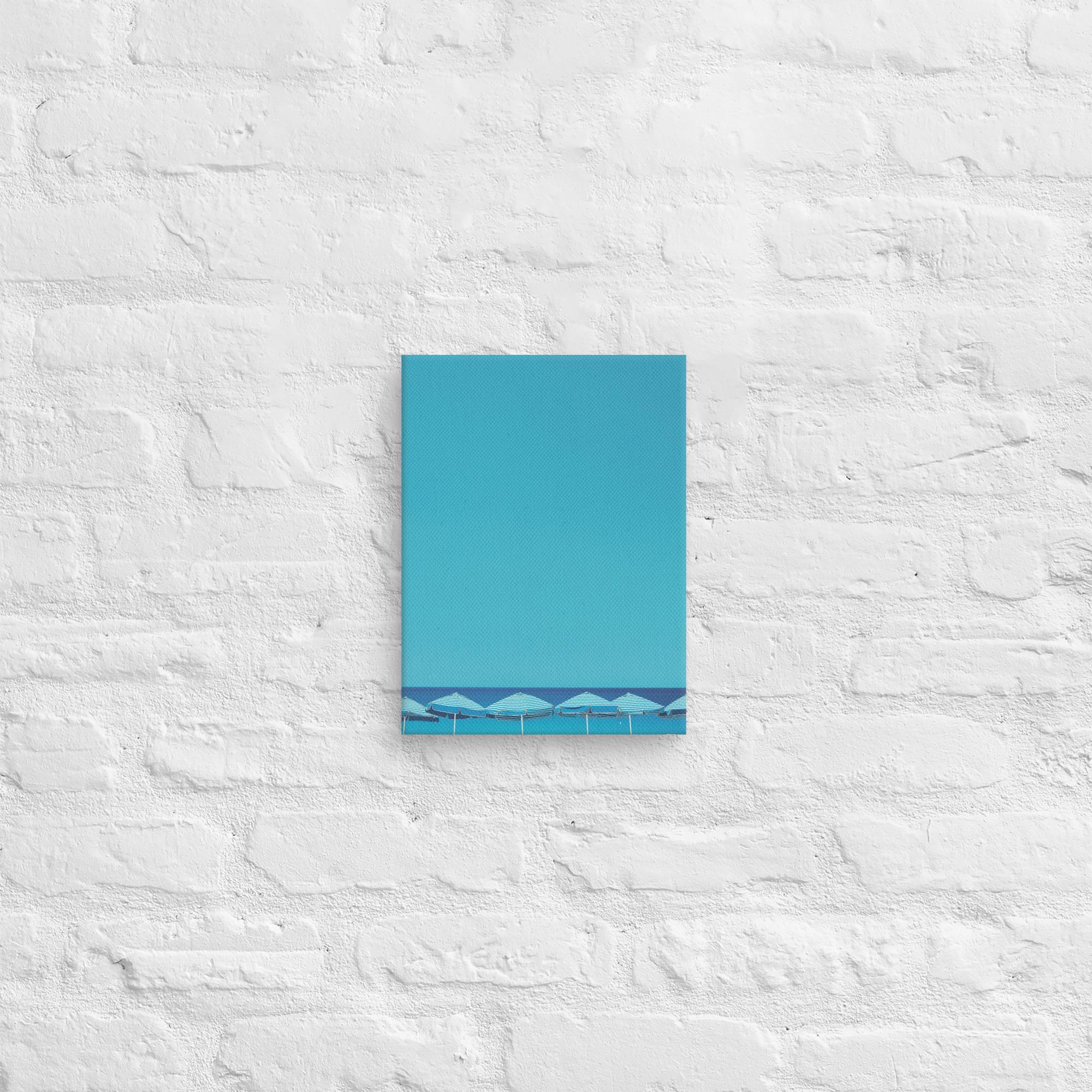 A Day at the Beach, Blue, Canvas Print 40