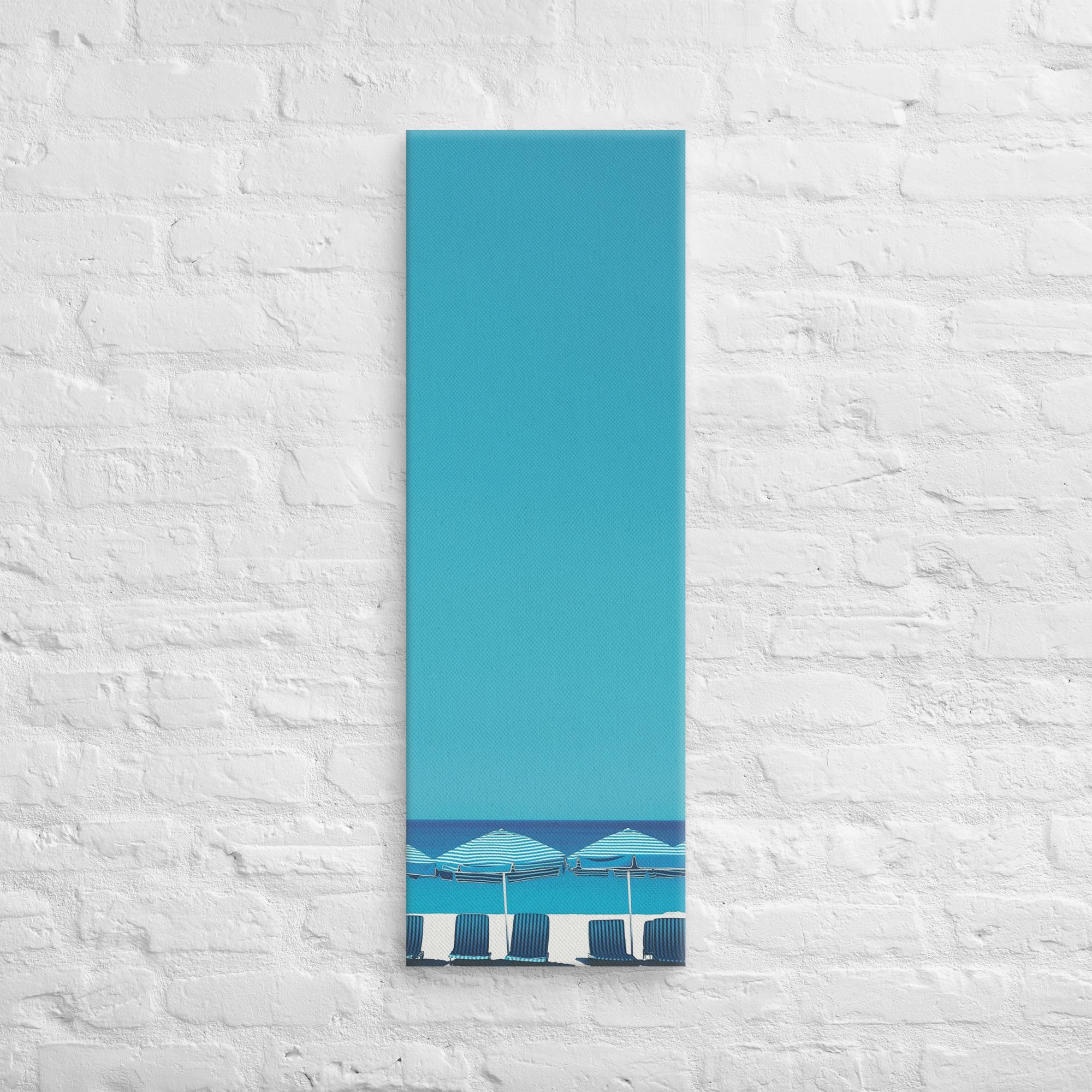 A Day at the Beach, Blue, Canvas Print 8