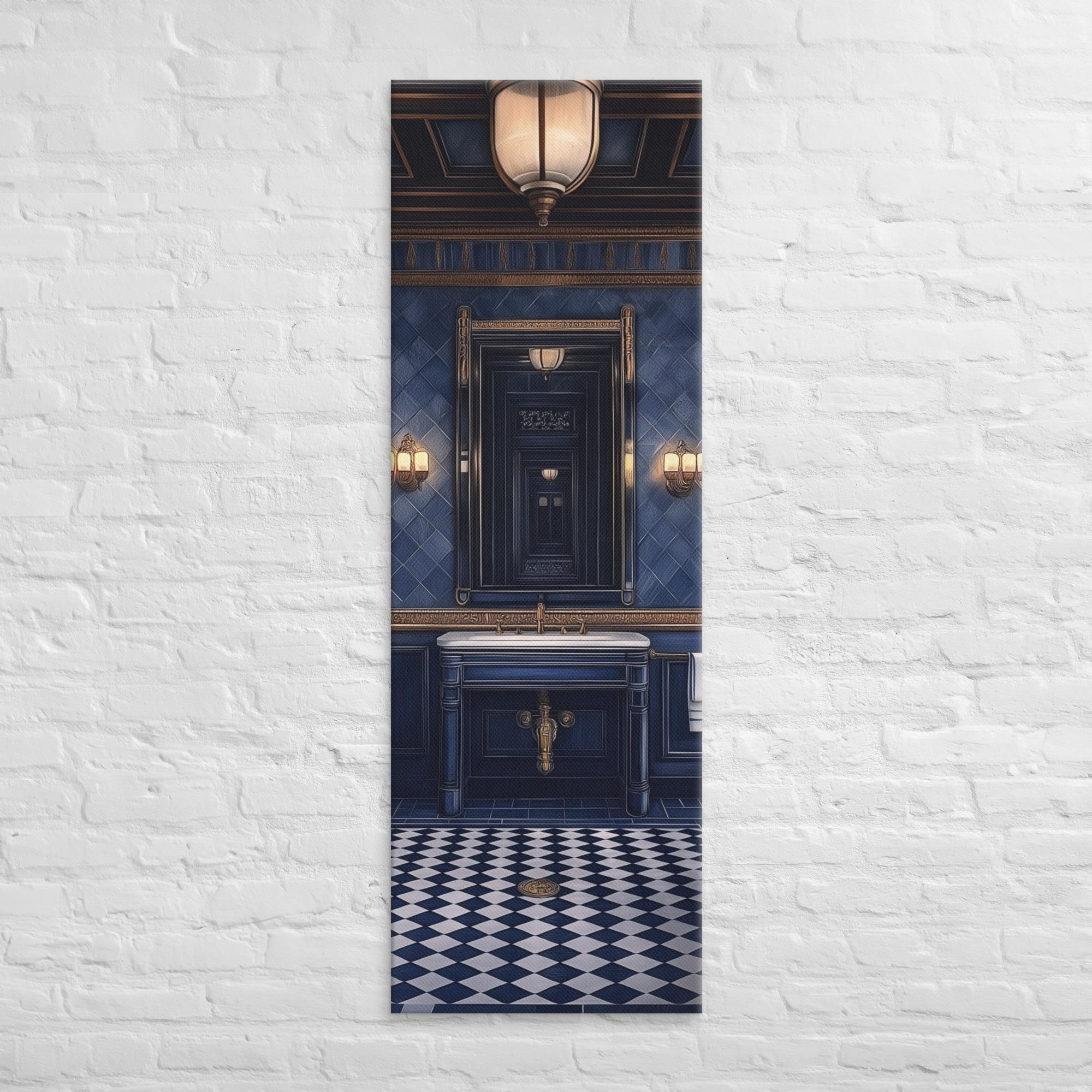 Royal Blue Elegance Bathroom Canvas 20