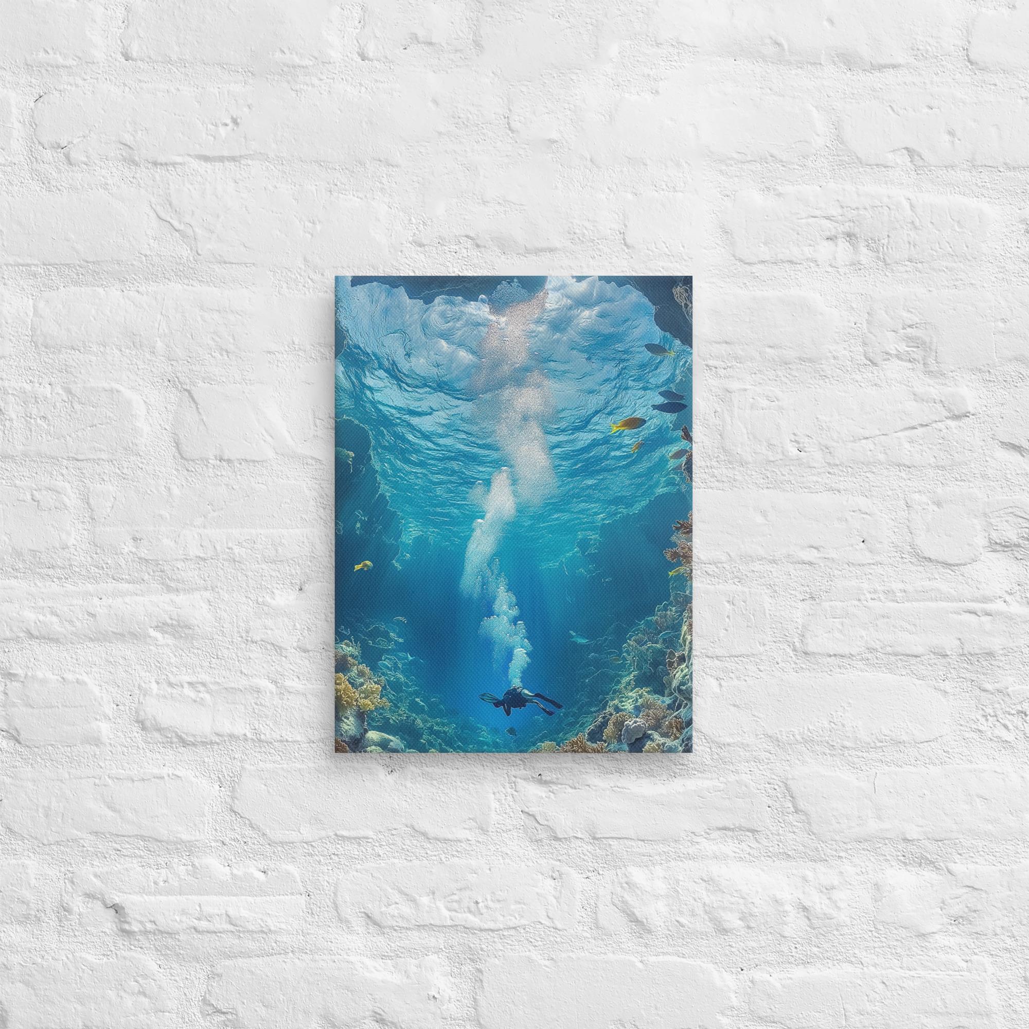Exploring the Blue Abyss Canvas 42